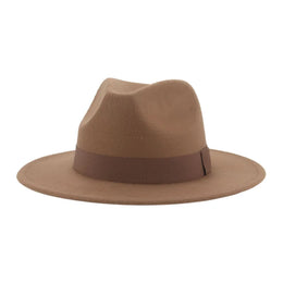Fedora Hat Women Winter Hats for Women Ribbon Band Men's Hat Wide Brim Classic Beige Wedding Church Bowler New Cap Chapeau Femme
