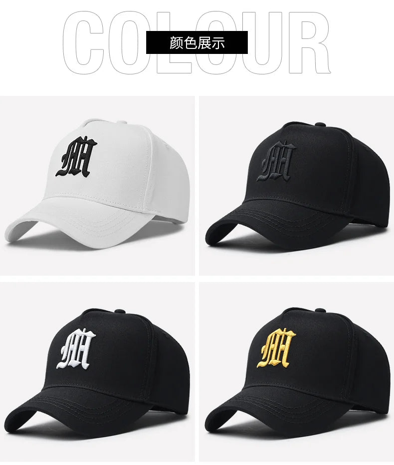 Spring and Summer Hard Cotton High Top Baseball Hat Man Woman Sport Big Size Snapback Cap 55-60cm 60-65cm