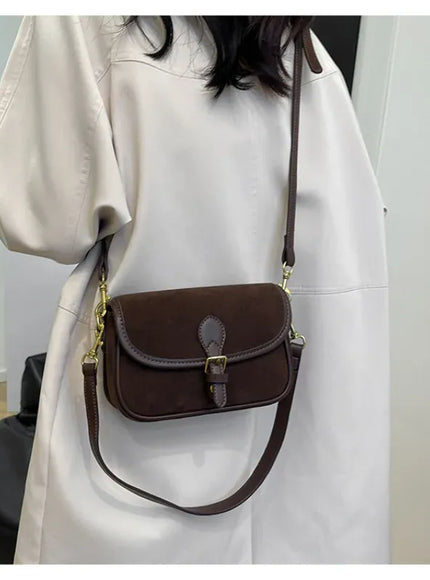 Modern Minimalist Crossbody – Soft Suede Mini