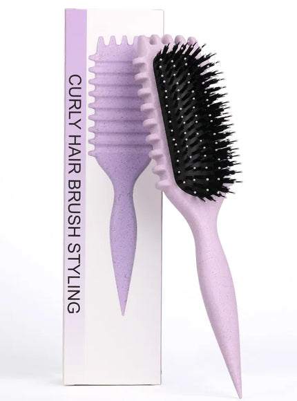 KissIcon Salon Curl Hair Brush - Detangling Reduces