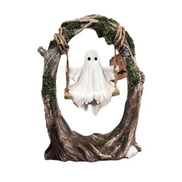 Halloween Themed Halloween Swing Ghost Ornament Handicraft Model Spooky Ghosts Decor Funny Collectible