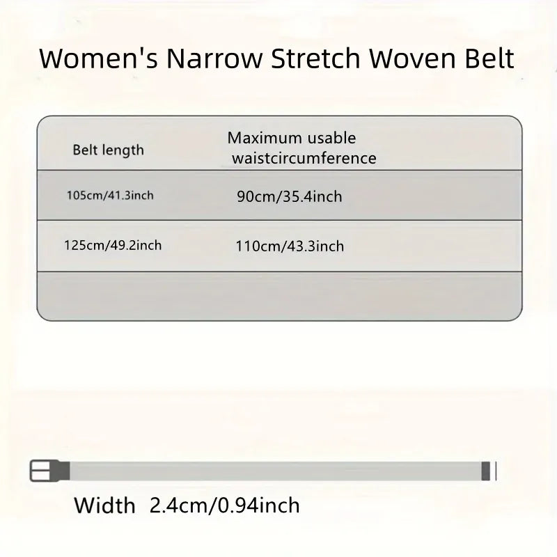Women's elastic and elastic woven belt in one outfit, casual and versatile denim belt for men and women
