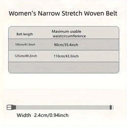 Women's elastic and elastic woven belt in one outfit, casual and versatile denim belt for men and women