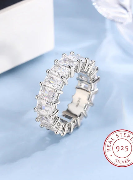 2024 New Arrivals Women's Large Zircon Zircon Gold Rings Fashion Wedding Engagement Rings 925 Silve Hip Hop Jewelry