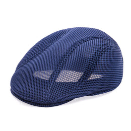FEINION Men Breathable Mesh Hollow Berets Hat Retro Sun Hats Painter Caps Convenient Spring Summer Ivy Cap Quick-drying Newsboy