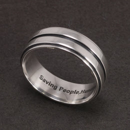 Dean Winchester Ring Authentic 925 Silver Supernatural Aphorism Engraving Saving People, Hunting Things, The Family Business
