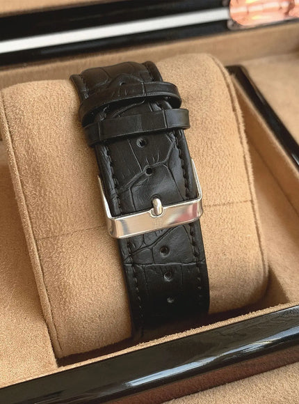 KissIcon Men Leather Watch Calendar Waterproof Gift Box