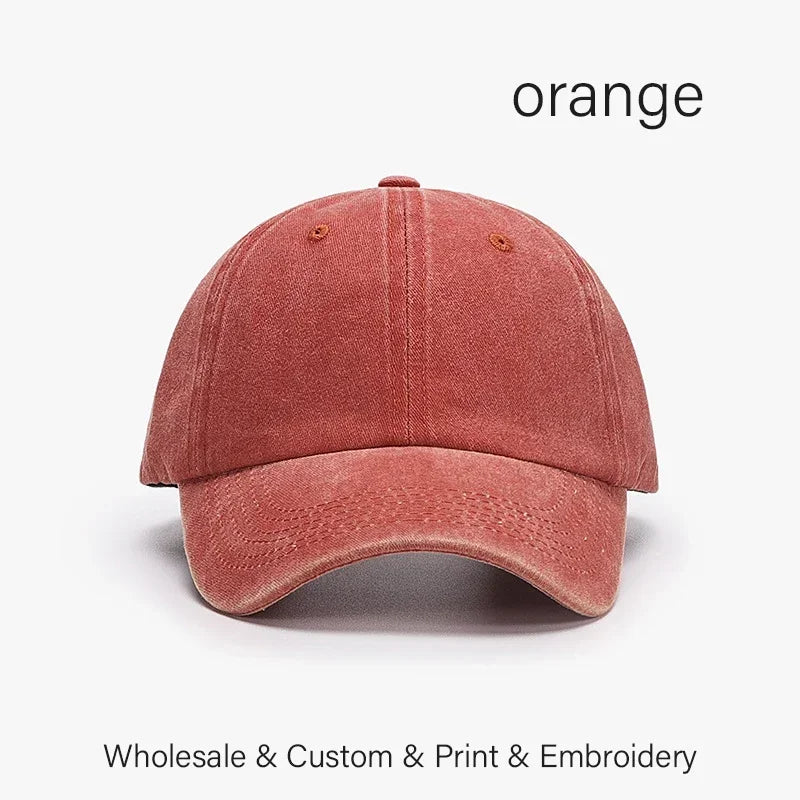 SLECKTON Custom Logo Retro Baseball Cap for Men and Women DIY Design Letter Embroidery Hat Customize Cap Graphic Print Wholesale