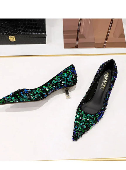 2024 Version Fashion Style Sequin Women's Shoes Shallow