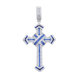 2025 New Cross Pendant for Men Women Full Iced Out Cubic Zircon Hip Hop Necklace Link Chain Fashion Rock Jewelry
