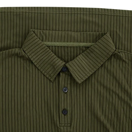 Cross-border Autumn Men's Classic Casual American Lapel Button-up Long-sleeved T-Shirt Elastic Pit Strip Polo Shirt