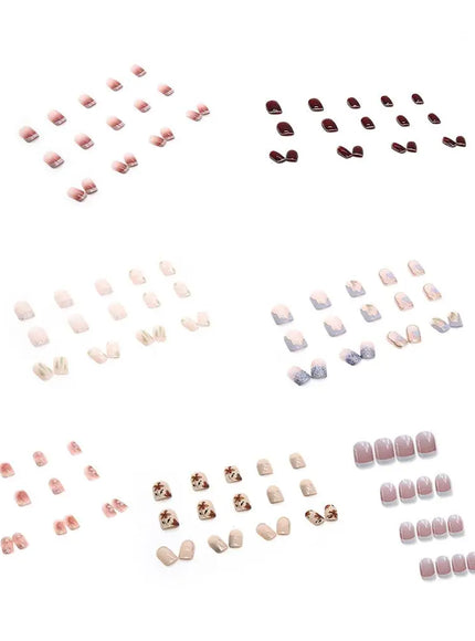 💋 False Nails Kit With Jelly Glue Press