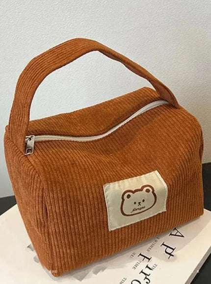 Cosmetic Bags Plush Cute Handbag – Soft Handle