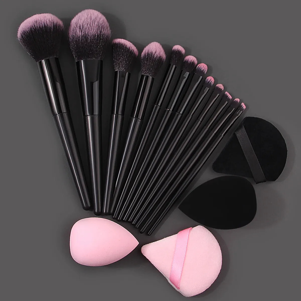KissICON MULTI Soft Makeup Brush Set 12Pcs Beauty Eggs And