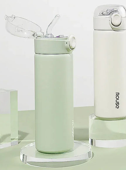380ml Stainless Steel Vacuum Flask Straw