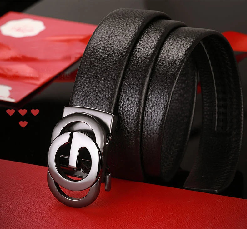 Men's Belt Automatic Buckle Belt Fashion Business Belt for Male Good Gifts for Men