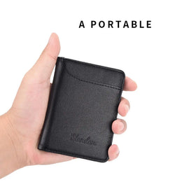 Men Bussiness Wallet Short Skin Wallets Purses PU Leather Money Clips Thin Wallet For Men Purses ID Card Holder Fashion