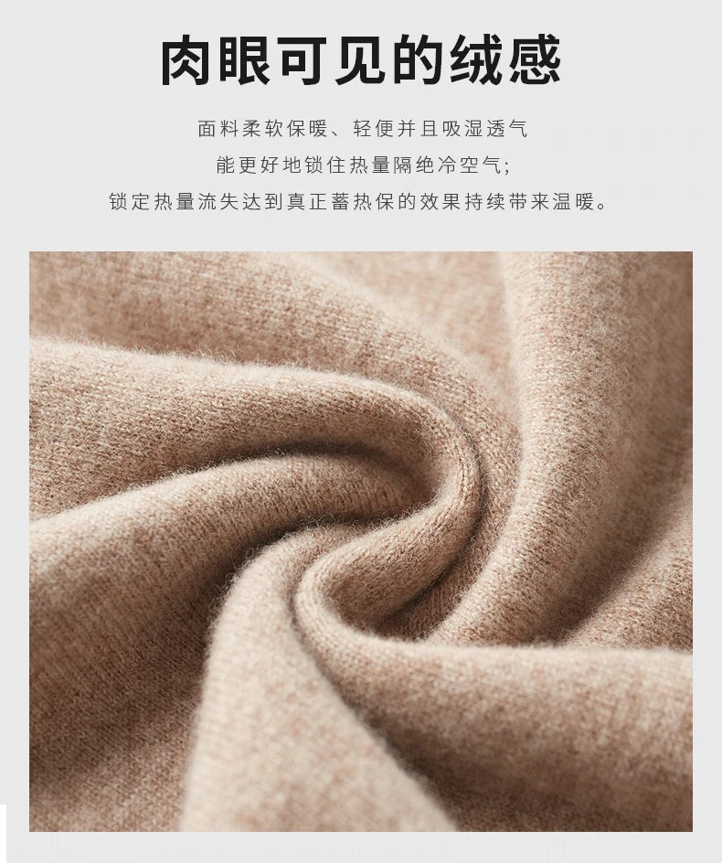 New Men's Fashion Casual Wool Sweater Warm Autumn And Winter Semi-High Neck Knitted Bottoming Shirt