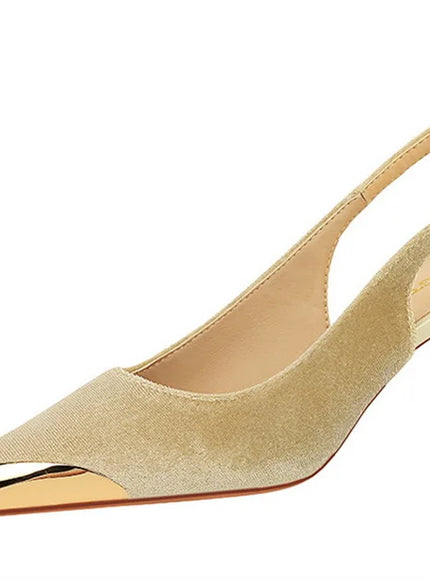 Elegant Women Green High Heel Velvet Pumps Wedding