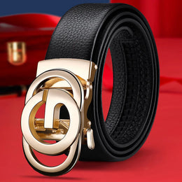 Men's Belt Automatic Buckle Belt Fashion Business Belt for Male Good Gifts for Men
