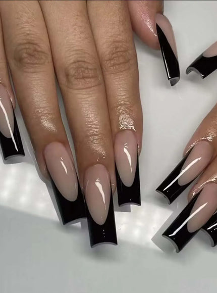 KissIcon 24Pcs French Nail Tips Press On Longlasting