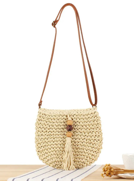 Women's Crossbody – Woven Wooden Beads
