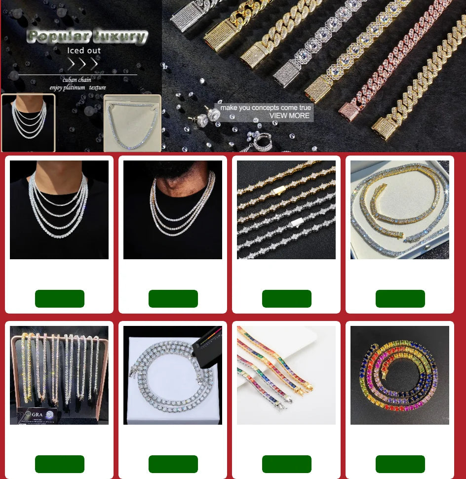 Hip Hop Jewelry 1 Row Iced Out Tennis Chain Bling CZ Men Diamond Cubic Zirconia Choker Necklace Women Drop Shipping