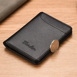 Men Bussiness Wallet Short Skin Wallets Purses PU Leather Money Clips Thin Wallet For Men Purses ID Card Holder Fashion