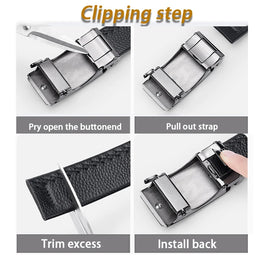 Men's Click Belt Business Luxury Designer Brand Genuine Leather Belts Jeans Automatic Adjustable Alloy Buckle Waist Straps Belts