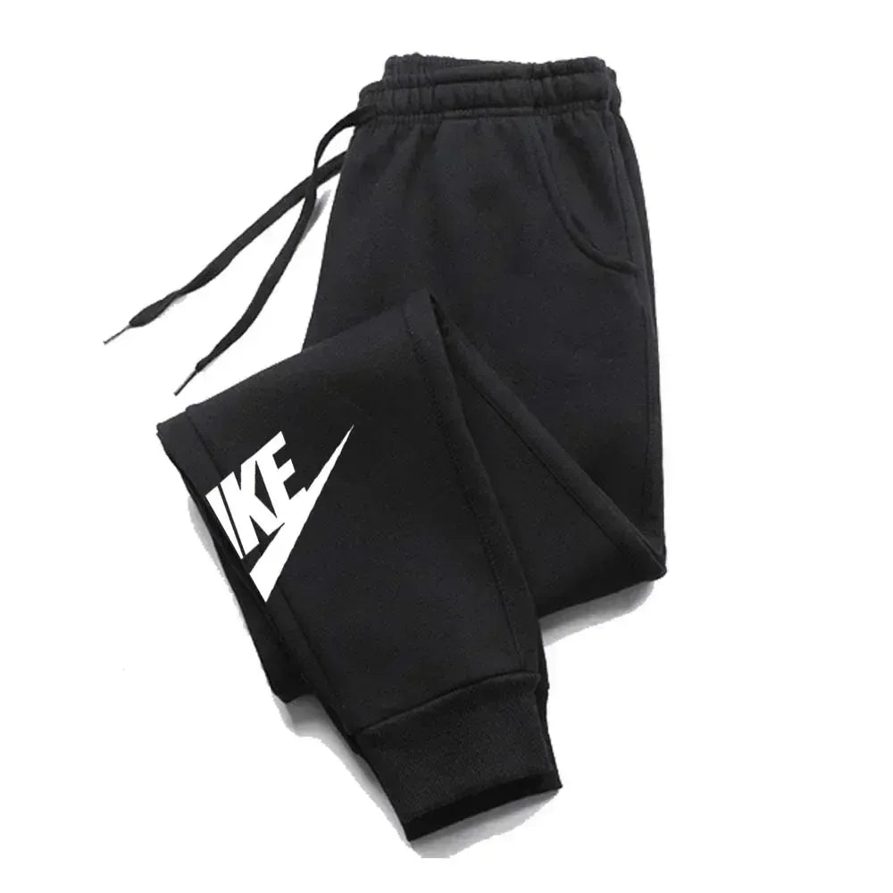 KissICON LQQ419 / XXL Men's printed pants, autumn and winter men's and women's running pants, sportswear and casual pants, fitness and gym sportswear
