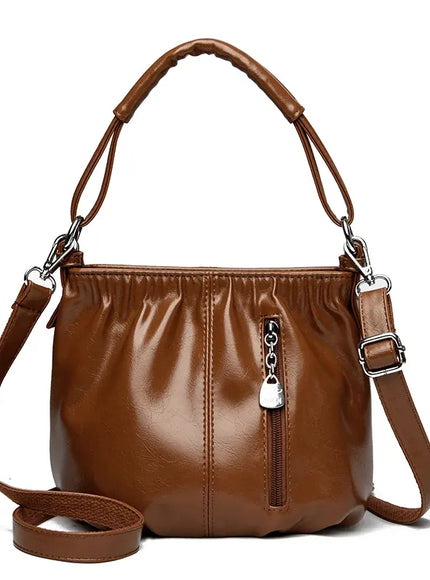 Women's Handbags Solid Color PU Leather Shoulder