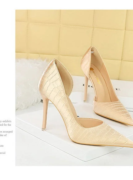 Fashion Suede Black Women Simple Pumps Wine Glasses