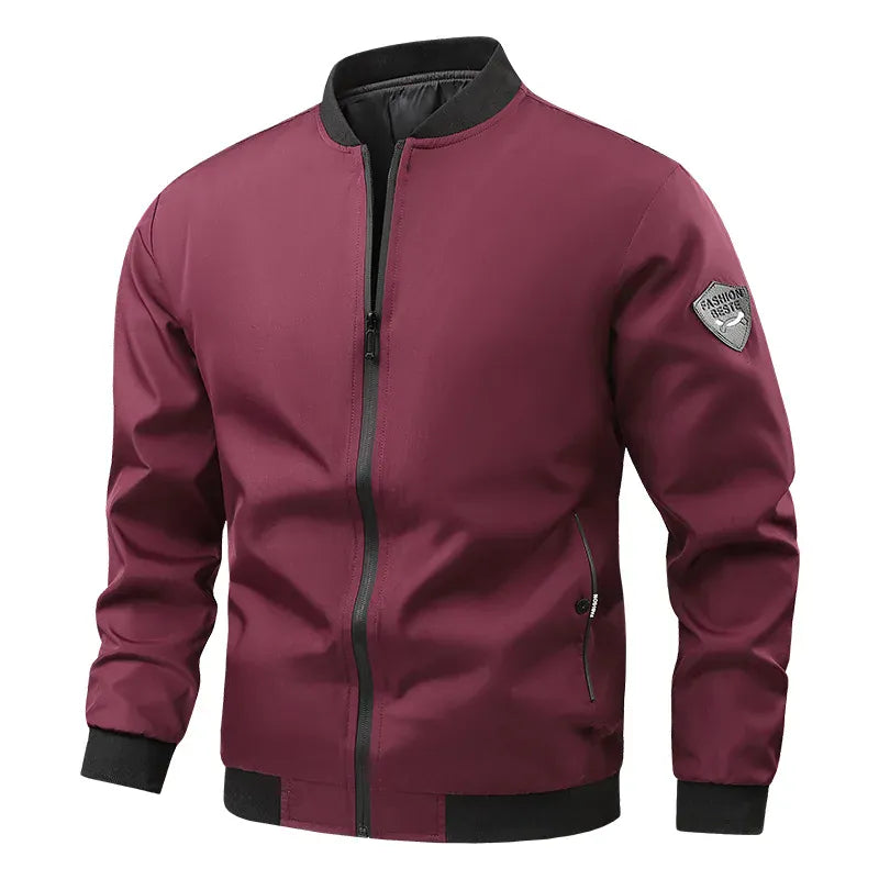 KissICON Red / M / China Mainland New Arrival Mens Solid Casual Fashion Versatile Coat