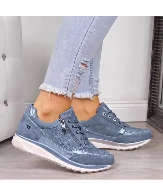 New Women's Wear-resistant Wedge Sneakers Lightweight Female Shoes Womens Vulcanized Shoes Breathable Shoes