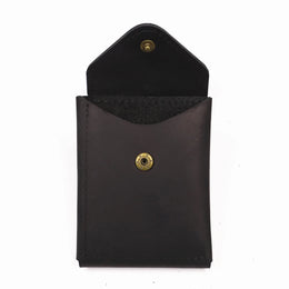 Genuine Leather Wallet For Men Male Real Cowhide Short Slim Minimalist Men's Cash Wallet Credit Card Holder With Flap Closure