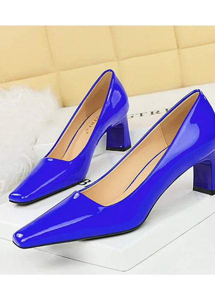 2024 Spring Versatile Fashion Shallow Mouth Patent Leather