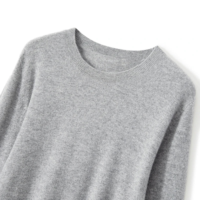 100% Merino Wool Sweater Man O-neck Basic Wool Pullover Autumn Winter Long Sleeve Soft Warm Jumper Smart Casual Knit Popular Top