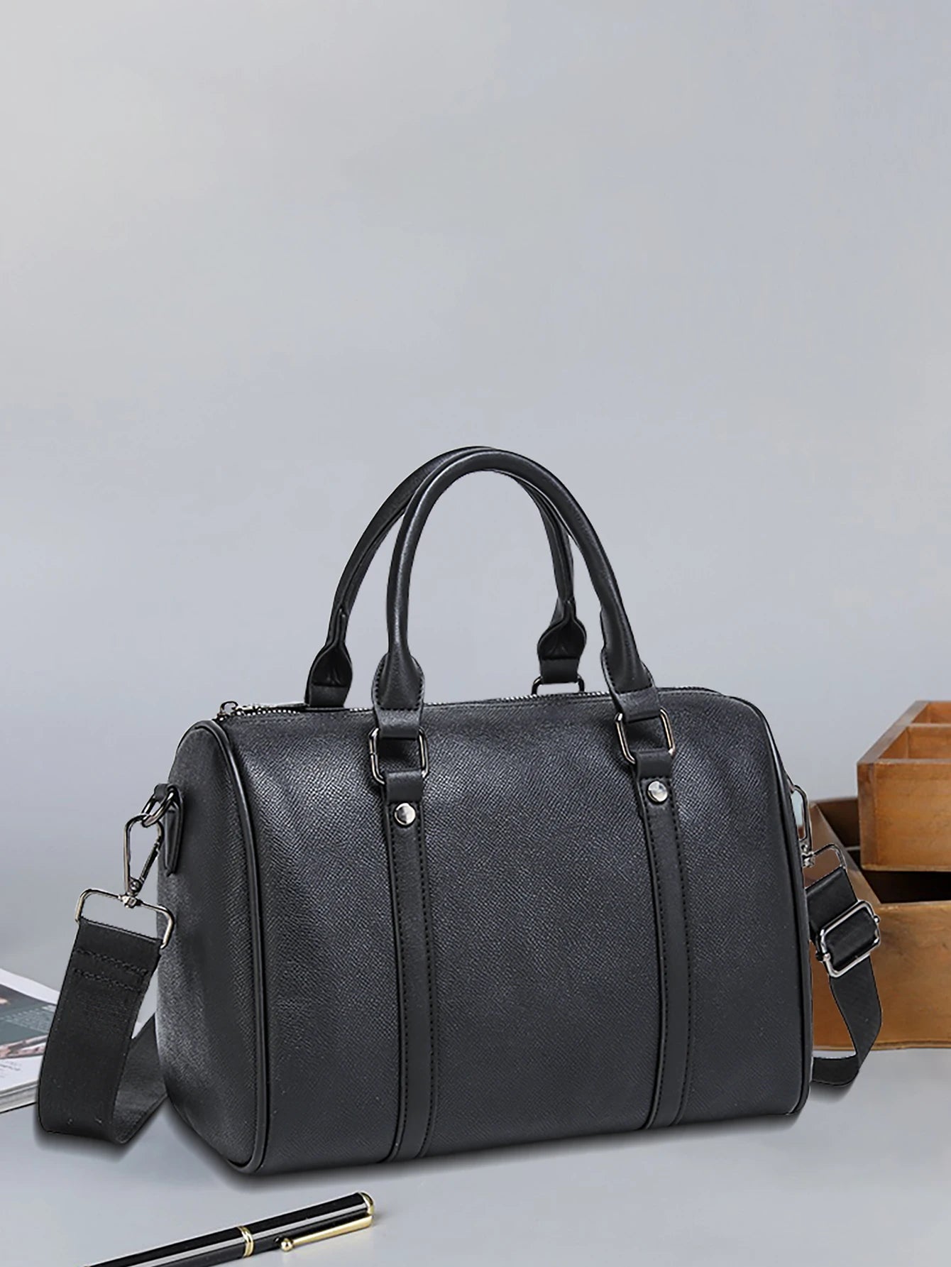 Men's Crossbody Bag - Black Sling Bag for Men, Large Capacity Shoulder Bag, Stylish Multifunctional Handbag, Casual Commuter Bag