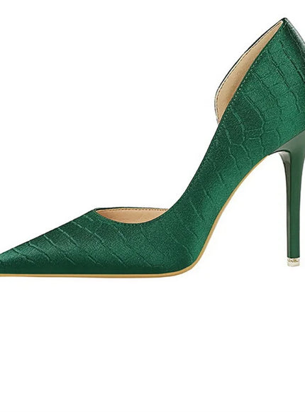 Fashion Suede Black Women Simple Pumps Wine Glasses