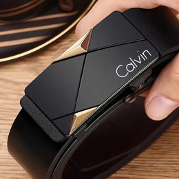 2PC Belts Famous Brand Belt Men Mens Belts Quality Luxury Leather Belt For Men Belt Male Strap Male Metal Automatic Buckle