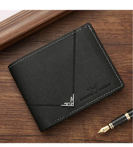 Slim Leather Wallet for Men RFID Blocking Bifold Front Pocket Wallet Minimalist Credit Card Holder Cash Money Clip