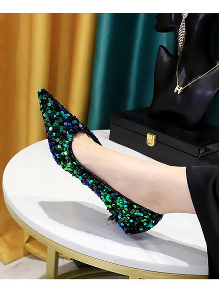 2024 Version Fashion Style Sequin Women's Shoes Shallow