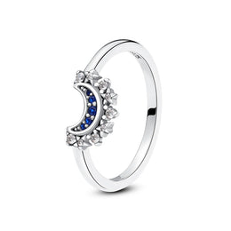 Original 925 Sterling Silver Ring Love Heart Pave CZ Crystal Stackable Rings For Women Wedding Engagement Birthday Gift Jewelry