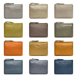 New Cow Leather Women's And Men's Card Bag Coin Purse Slim Credit Card Holder Wallet For Men and Women ID Card Pocket