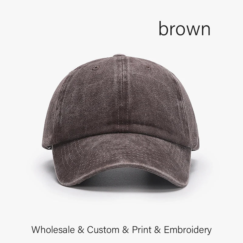 SLECKTON Custom Logo Retro Baseball Cap for Men and Women DIY Design Letter Embroidery Hat Customize Cap Graphic Print Wholesale