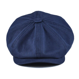 BOTVELA Men's Newsboy Cap Twill Cotton 8 Panel Hat Flat Ivy Cabbie Casual Baker Caps Gatsby Hat Retro Hats Boina Beret for Male
