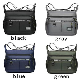 Men's Business Crossbody Bag with Multi-Layered Pockets Adjustable Shoulder Strap for Work Travel