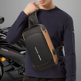 Multifunction Designer Anti-theft USB Shoulder Bag Crossbody Travel Sling Pack Messenger Pack Chest Bag Male Luxury Brand Men