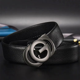 Men's Belt Automatic Buckle Belt Fashion Business Belt for Male Good Gifts for Men