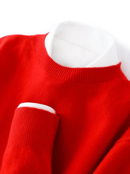 100% Merino Wool Sweater Man O-neck Basic Wool Pullover Autumn Winter Long Sleeve Soft Warm Jumper Smart Casual Knit Popular Top